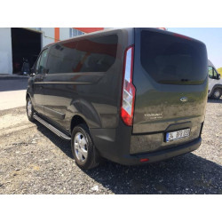 Купить Боковые пороги Bosphorus Grey (2 шт., алюминий) Короткая база для Ford Custom 2013-2022 гг