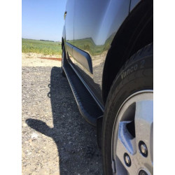 Купити Бокові пороги Bosphorus Grey (2 шт., алюміній) Довга база для Ford Custom 2013-2022 рр