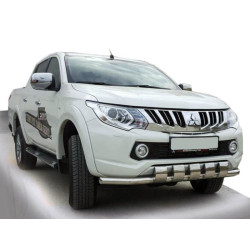 Купить Передняя защита ST015 (нерж) для Mitsubishi L200 2015-2024 гг