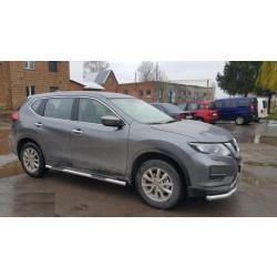 Купить Боковые трубы (2 шт, нерж) для Nissan X-trail T32/Rogue 2014-2021 гг