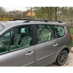 Купити Рейлінги Чорні (2 шт) Довга база (Grande) для Renault Scenic/Grand 2003-2009 рр