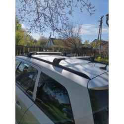 Купити Багажник (поперечини) на інтегровані рейлінги Skybar V2 120 см (2 шт) Сірий для Volkswagen Touareg 2018- рр