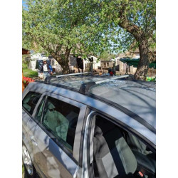 Купити Багажник (поперечини) на інтегровані рейлінги Skybar V2 120 см (2 шт) Чорний для Volkswagen Touareg 2018- рр