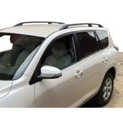 Купити Рейлінги Чорні Турецькі Довга база, Пластикові ніжки для Toyota Rav 4 2006-2013 рр