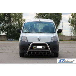 Купить Кенгурятник WT003/004 (нерж.) с надписью, 60 мм для Renault Kangoo 2008-2020 гг
