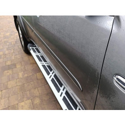 Купити Бокові пороги Sunrise (2 шт., алюміній) для Mitsubishi Pajero Sport 2008-2015 рр