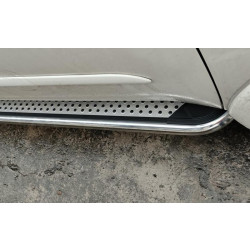 Купить Боковые пороги Maydos V2 (2 шт., алюминий -2025 нерж) для Mitsubishi Pajero Sport 2008-2015 гг