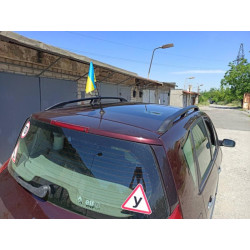 Купити Рейлінги Чорні (2 шт) Коротка база для Renault Scenic/Grand 2003-2009 рр
