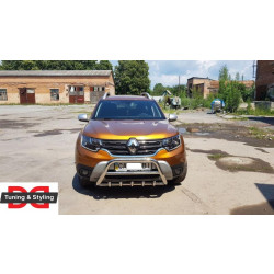 Купить Кенгурятник без надписи WT003 (нерж.) для Renault Duster 2018-2024 гг