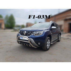 Купить Кенгурятник без надписи WT003 (нерж.) для Renault Duster 2018-2024 гг
