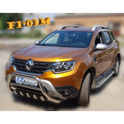 Купить Кенгурятник без надписи WT003 (нерж.) для Renault Duster 2018-2024 гг