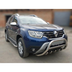 Купить Кенгурятник без надписи WT003 (нерж.) для Renault Duster 2018-2024 гг