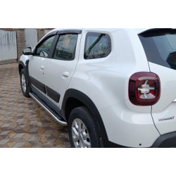 Купить Боковые пороги Premium (2 шт., нерж.) Ø60 для Renault Duster 2018-2024 гг