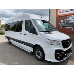 Купить Боковые пороги Maya V2 (2 шт., алюминий) Long/ExtraLong для Mercedes Sprinter W907/W910 2018- гг