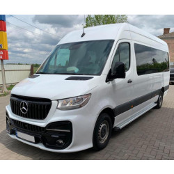 Купить Боковые пороги Maya V2 (2 шт., алюминий) Long/ExtraLong для Mercedes Sprinter W907/W910 2018- гг