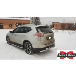 Купить Боковые пороги Premium (2 шт., нерж.) Ø60 для Nissan X-trail T32/Rogue 2014-2021 гг