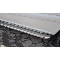 Купить Боковые пороги Premium (2 шт., нерж.) Ø60 для Nissan X-trail T31 2007-2014 гг