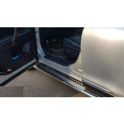 Купить Боковые пороги Premium (2 шт., нерж.) Ø60 для Toyota Highlander 2008-2013 гг