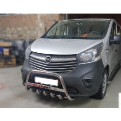 Купить Кенгурятник WT003-4 (нерж.) С надписью для Opel Vivaro 2015-2019 гг