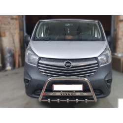 Купить Кенгурятник WT003-4 (нерж.) С надписью для Opel Vivaro 2015-2019 гг