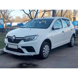 Купить Передняя защита ST008 (нерж) для Renault Sandero 2013-2022 гг