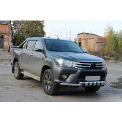 Купить Передняя защита F3-34 (нерж.) для Toyota Hilux 2015- гг