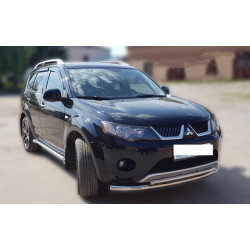 Купить Передняя защита ST014 (нерж.) d60/60 для Mitsubishi Outlander 2006-2012 гг