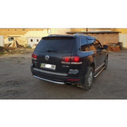 Купить Задняя защита AK002 (2 шт., нерж) для Volkswagen Touareg 2002-2010 гг