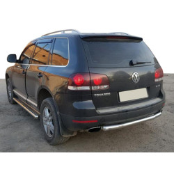 Купить Задняя защита AK002 (2 шт., нерж) для Volkswagen Touareg 2002-2010 гг