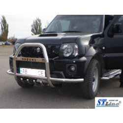 Купить Кенгурятник с усами QT007 (нерж) для Suzuki Jimny 1998-2018 гг