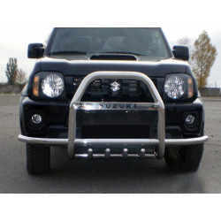 Купить Кенгурятник с усами QT007 (нерж) для Suzuki Jimny 1998-2018 гг