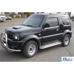 Купить Кенгурятник с усами QT007 (нерж) для Suzuki Jimny 1998-2018 гг