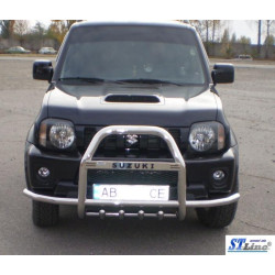 Купить Кенгурятник с усами QT007 (нерж) для Suzuki Jimny 1998-2018 гг