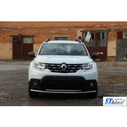 Купить Передняя защита F3-10 (нерж.) для Renault Duster 2018-2024 гг