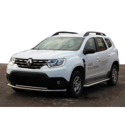 Купить Передняя защита F3-10 (нерж.) для Renault Duster 2018-2024 гг