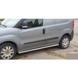 Купити Бічні труби (2 шт., нерж.) 70мм, Стандартна база для Fiat Doblo II 2010-2022 рр