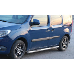 Купити Бічні труби (2 шт., нерж.) 70мм, коротка база з пластиковими вставками для Mercedes Citan 2013-2021 рр