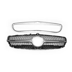 Купить Передняя решетка с рамкой 2014-2018 (Diamond Silver) для Mercedes CLS C218