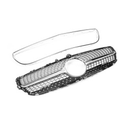 Купить Передняя решетка с рамкой 2014-2018 (Diamond Silver) для Mercedes CLS C218