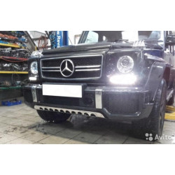 Купить Защита переднего бампера (нержавейка) для Mercedes G сlass W463 1990-2018 гг