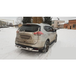 Купити Задній захист NSXT.13.6.B1-08 (2 шт., нерж) для Nissan X-trail T32 / Rogue 2014-2021 рр