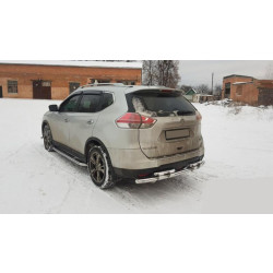 Купити Задній захист NSXT.13.6.B1-08 (2 шт., нерж) для Nissan X-trail T32 / Rogue 2014-2021 рр