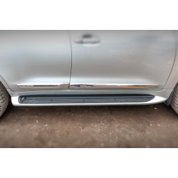 Купити Бокові пороги з LED (дизайн 2015-2020) Білий колір для Toyota Land Cruiser 200