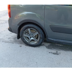 Купити Накладки на арки (4 шт, чорні) 2 бокові двері, пластик для Peugeot Partner Tepee 2008-2018 рр