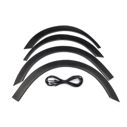 Купити Накладки на арки (4 шт, чорні) XTR, 2 бокові двері, Метал для Peugeot Partner Tepee 2008-2018 рр