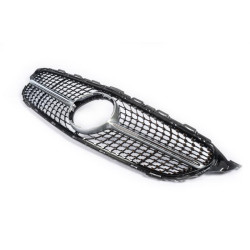 Купити Передня решітка Diamond Silver (для Avantgarde/AMG-Line/C43 AMG) 2014-2018, без камери для Mercedes C-сlass W205 рр