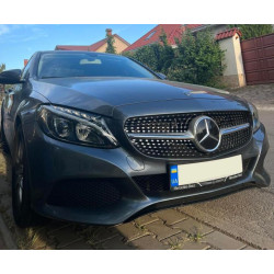 Купити Передня решітка Diamond Silver (для Avantgarde/AMG-Line/C43 AMG) 2014-2018, без камери для Mercedes C-сlass W205 рр