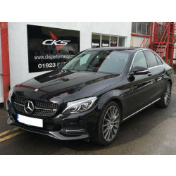 Купити Передня решітка Diamond Silver (для Avantgarde/AMG-Line/C43 AMG) 2018-2025, з камерою для Mercedes C-сlass W205 рр