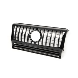 Купить Передняя решетка (GT, с хром полосками) Белая с хром полосками для Mercedes G сlass W463 1990-2018 гг