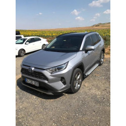 Купить Боковые пороги Allmond Grey (2 шт., алюминий) для Toyota Rav 4 2019- гг